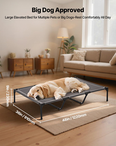 Elevated <strong>Dog</strong> Bed for Large <strong>Dogs</strong> Portable Raised <strong>Dog</strong> <strong>Cot</strong> Steel Frame Breathable Textilene Mesh Fabric Removable Washable Spacious - Product Image 4