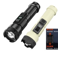 Lampe torche puissante à longue portée avec écran numérique, haute luminosité, rechargeable 21700, laser blanc puissant, lampe torche LED