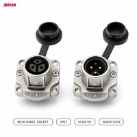 Connecteur circulaire étanche MJ16 3~10A à montage sur panneau métallique, prise aviation mâle/femelle IP67 pour échantillonnage de température BMS