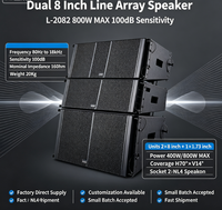 Matriz lineal de 16 Ohmios de 8 pulgadas tipo doble de bajo costo para altavoces de rendimiento al aire libre