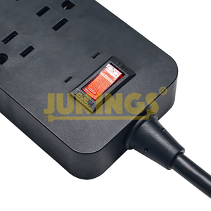 10-ổ cắm bảo vệ tăng điện dải 300 Joules 3-chân đồng PVC Dây nguồn 2 <span class=keywords><strong>USB</strong></span> 2 Loại-C sạc trắng OEM tay áo thẻ 15A - Product Image 2