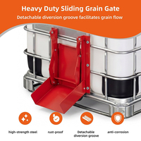 JH-Mech Porte coulissante en acier robuste universelle 9x9 pouces pour silos à grain, sur mesure avec goulée de chargement, anti-rouille, installation facile, étanche