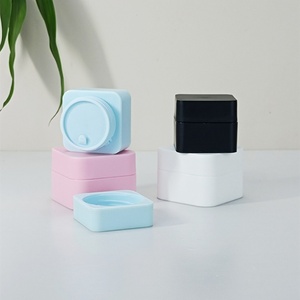 Custom Round Blaclk White Blue pink Square <b>Plastic</b> Cosmetics Containers Body Cream <b>Jar</b> Empty <b>Plastic</b> <b>Jars</b> for Skin Care - Product Image 2
