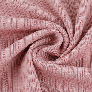 Tissu stock <span class=keywords><strong>lot</strong></span> en chine haute qualité côtes 2x2 tricot 100% polyester 150gsm solide trame tricoté 4x4 côtes tricot brossé tissu - Product Image 4