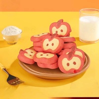 Biscuits en forme de pomme au goût de beurre danois, collations croustillantes pour enfants