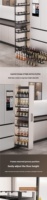 Armoire de cuisine à panier haut de conception moderne pour le rangement des collations dans les hôtels Support coulissant à côté profond à côté du réfrigérateur