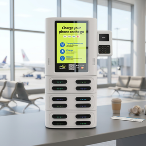 Kiosque Commercial Tactile avec <span class=keywords><strong>Lecteur</strong></span> <span class=keywords><strong>de</strong></span> Cartes POS et Station <span class=keywords><strong>de</strong></span> Recharge Téléphonique Libre-Service, 12 Emplacements, Batterie 8000 mAh, <span class=keywords><strong>Location</strong></span> - Product Image 1