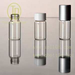 Flacons en verre brun clair TP-1-05 de 3ml avec bouchon en plastique à vis pour sérum de soin de la peau cosmétique et huiles essentielles - Product Image 4