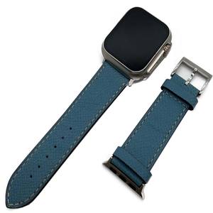 Bracelet de remplacement en cuir de veau italien pour les séries de montres 2/3/4/5 avec boucle en acier inoxydable et fermoir à boucle ardillon - Product Image 4