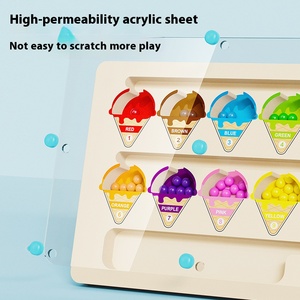 Juguete de laberinto de cuentas de madera personalizado para niños, Juguetes para el desarrollo de la iluminación de la inteligencia en la educación temprana para niños y niñas - Product Image 4