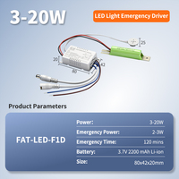 Kit Darurat Pengemudi AC85-265V Modul Darurat LED Universal dengan Perlindungan dari Pengisian Berlebih untuk Perlengkapan Pencahayaan