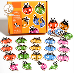 Jouet d'orthographe Montessori, jouet éducatif pour enfants, reconnaissance des lettres anglaises, puzzle en bois, puzzle d'association d'alphabet pour enfants - Product Image 1