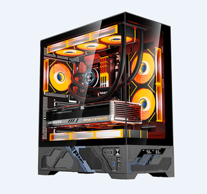 מארז מחשב שולחני Wanjia QianXi ATX דיגיטלי ללא עמודות, עם תצוגת ים, אקרילי, בגודל Full Tower, עם קירור מים 360 - Product Image 1