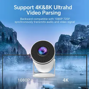 New Outdoor Model Projector HY300 RK3566 Quad-core Ultra Fast Wireless Connection BT5.0 4K 8K HD Android 12 Wifi Mini Projector