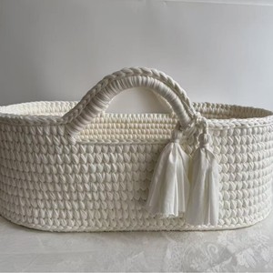 Cesto di Mosè per Neonati e Bambini Fatto <span class=keywords><strong>a</strong></span> <span class=keywords><strong>Mano</strong></span>, 100% Naturale in Foglie di Mais Organico, Bellissima Decorazione per la Cameretta 2026 - Product Image 4