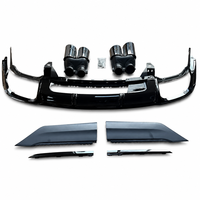 Difusor de Parachoques Trasero Estilo PA para Audi A8 S8 D5, Color Negro Brillante, con Puntas de Escape, Kit de Conversión para A8 S8 D5 2018-2025