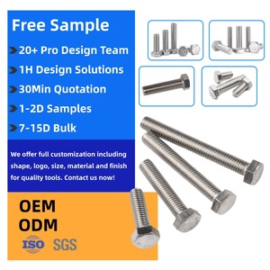 Đầy đủ chủ đề Hex Bu lông đầu din933 SS304 SS316 thép không gỉ M4 M33 đa kích thước gói bao gồm M5 <span class=keywords><strong>M6</strong></span> <span class=keywords><strong>M8</strong></span> M10 M12 M14 M16 M18 M20 - Product Image 1