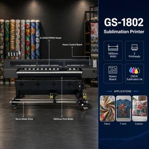 เครื่องพิมพ์ซับลิเมชั่น GOOSAM 1.8 เมตร 2 หัวพิมพ์ I3200 สำหรับผ้า พิมพ์เสื้อยืดแบบกำหนดเอง ชุดกีฬา ธง ป้ายนุ่ม พิมพ์แบบทรานเฟอร์ - Product Image 1