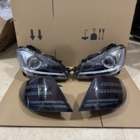 Pour Mercedes-Benz Classe C W204 (2011-2014) : Blocs optiques avant, Blocs optiques avant à phares abattables, Feux arrière à direction assistée