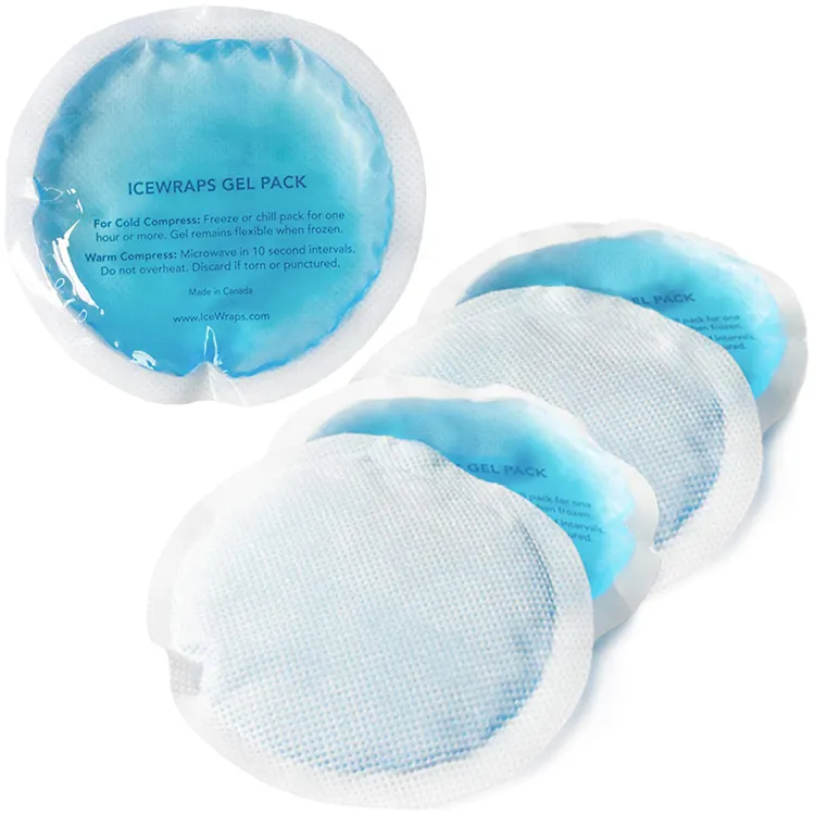 World-bio Mini Round Gel Ice Packs for Kids Injuries Instant Cold Pack For First Aid