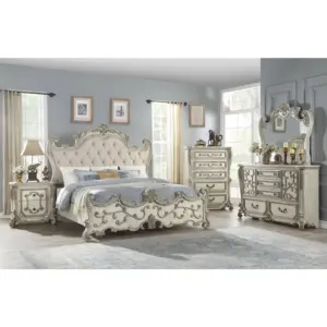 Mobili camera da letto di lusso italiana imposta Set eleganti in stile europeo camera da letto Royal Luxury lussuosa camera da letto Set massaggio all'ingrosso