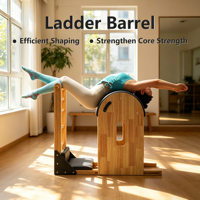 MJD Escalera de Pilates de Madera Ecológica, Portátil y Duradera, para Entrenamiento de Yoga y Ejercicios, Directo de Fábrica