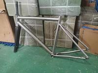 Cadre de vélo en titane ultraléger pour vélo de route, 1,55 kg, tailles 48-56 cm, montage de disque plat