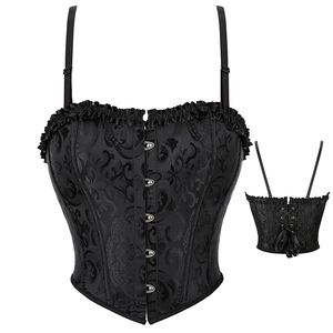 Top Corset Ann Cherry 12 de Spandex/Poliéster Ecológico con Control Firme para Mujer, 11 Opciones de Color, Estilo Vintage con Volantes, Efecto Reductor - Product Image 2
