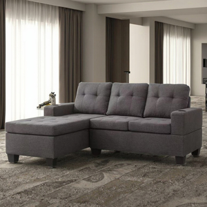 Sofá modular tapizado de lujo moderno, convertible en un sofá en forma de L de 2 plazas, con reclinable y tela cómoda, adecuado para - Product Image 5