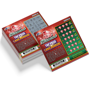 Boleto de Lotería Rasca y Gana de Alta Calidad, Impresión Digital con Datos Variables de Seguridad y Diseño Personalizado Gratuito - Product Image 2