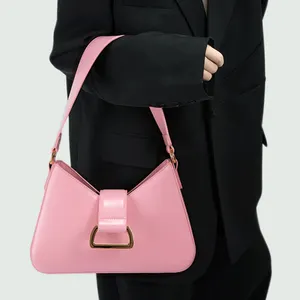 사용자 정의 유명 브랜드 부드러운 작은 정품 가죽 어깨 가방 숙녀 패션 호보 가방