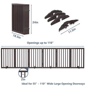 Vente en gros bon marché Barrière d'intérieur <span class=keywords><strong>pour</strong></span> animaux de compagnie à 6 panneaux avec caractéristiques de sécurité Clôture temporaire <span class=keywords><strong>pour</strong></span> <span class=keywords><strong>chien</strong></span> à motif solide - Product Image 4