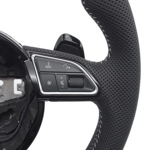 Lenkrad พวงมาลัยรถยนต์หนัง<span class=keywords><strong>แท้</strong></span>สำหรับรถ Audi RS7 S6 C7 A5 A4 B8 A6 - Product Image 4
