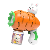 Nouvel été en plein air amusant électrique 10 trous Blaster mignon lapin pistolet à bulles portable souffleur à bulles Machine jouets pour les filles