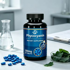 Factory Wholesale OEM Pure Natural Phycocyanin Powder E6/E18/E25/E40 Blue Spirulina Phycocyanin <b>Tablet</b> Capsules for Immune 250mg - Product Image 4