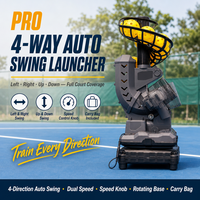 Lanceur automatique de balles de pickleball à 4 directions avec bouton de contrôle de vitesse pour l'entraînement sur tout le terrain