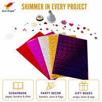 Factory Direct Craft Customized Color Holographic Glitter Paper Cardstock Paper&Paperboard in Vibrant Colors