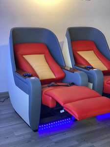 كرسي جلد مايكروفايبر فاخر أحمر للسيارة RV سرير حافلة مسرح منزلي متعدد الاستخدامات كرسي حافلة مايكروفايبر كرسي سينما منزلية - Product Image 5