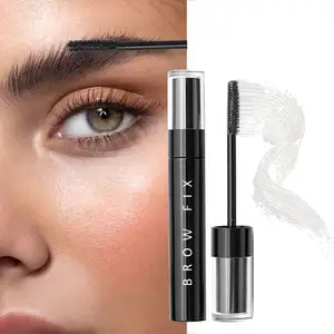 Custom Logo 2 IN 1 Waterproof Long Lasting Styling Brow Wax Lamination Organic Eyebrow Setting Gel Vegan Clear Brow Gel