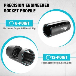 Juego de Llaves para Sensor de Oxígeno DURATECH de 12 Piezas, Llaves de 7/8" y 1-1/16", Adaptadores de Rosca de 3/8" y 1/2" para O2 - Product Image 2