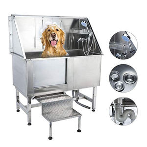 Station de lavage pour animaux de compagnie en acier personnalisée Baignoire pour chiens avec accessoires de douche - Product Image 5