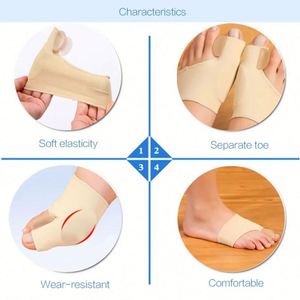 1 Paire JY JY-A0315 Séparateur d'orteils ergonomique en caoutchouc confortable, Correcteur d'hallux valgus, Soulagement de la douleur au pied, Orthopédie, Pédicure - Product Image 5