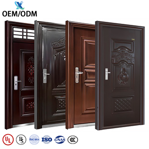 Nhà sản xuất cung cấp nhà thiết kế hiện đại kim loại phòng chống gỉ lối vào phía trước bên ngoài bọc thép cửa thép an ninh cho ngôi nhà - Product Image 3