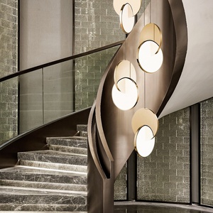 Lampadario LED Nordico per Soggiorno Consigliato dai Designer, Misura Media, <span class=keywords><strong>Luce</strong></span> Calda 3000K, Garanzia di 2 Anni - Lampada Semplice per Comodino e Scale - Product Image 4