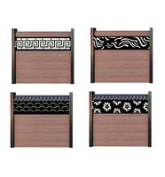 Clôture d'intimité moderne en aluminium décorative facile à assembler avec options PVC pour balcon et jardin de villa - Système de sécurité écologique