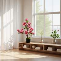 Hotselling Kunstmatige Magnolia Boom Kunstbloemenboeket Bruiloftdecoratie & Benodigdheden Moederdag Cadeau Feest Tuin Kamerdecoratie
