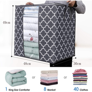 100L Foldable Large Blanket Clothes Organization and <b>Storage</b> Containers with Reinforced Handle Clothes <b>Storage</b> <b>Bag</b> - Product Image 5