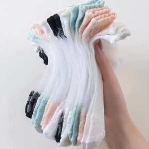 Chaussettes de princesse en dentelle pour bébés filles, printemps-été, respirantes, confortables, fines, en soie glacée tricotée, cristal, 3-<span class=keywords><strong>8</strong></span> ans, emballées - Product Image 5