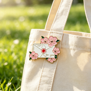 Broche décorative personnalisée en forme de plante et de fleur de dessin animé, <span class=keywords><strong>iris</strong></span> et fleur de cerisier, pour sacs de filles, accessoires vestimentaires, vente en gros - Product Image 5