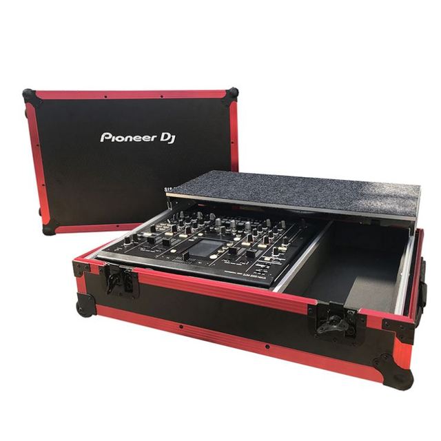 China Fashion Strong Manufacturer Black Large Aluminum Sofa Flight Case Rack Dj Case With Drawer Table Wheels